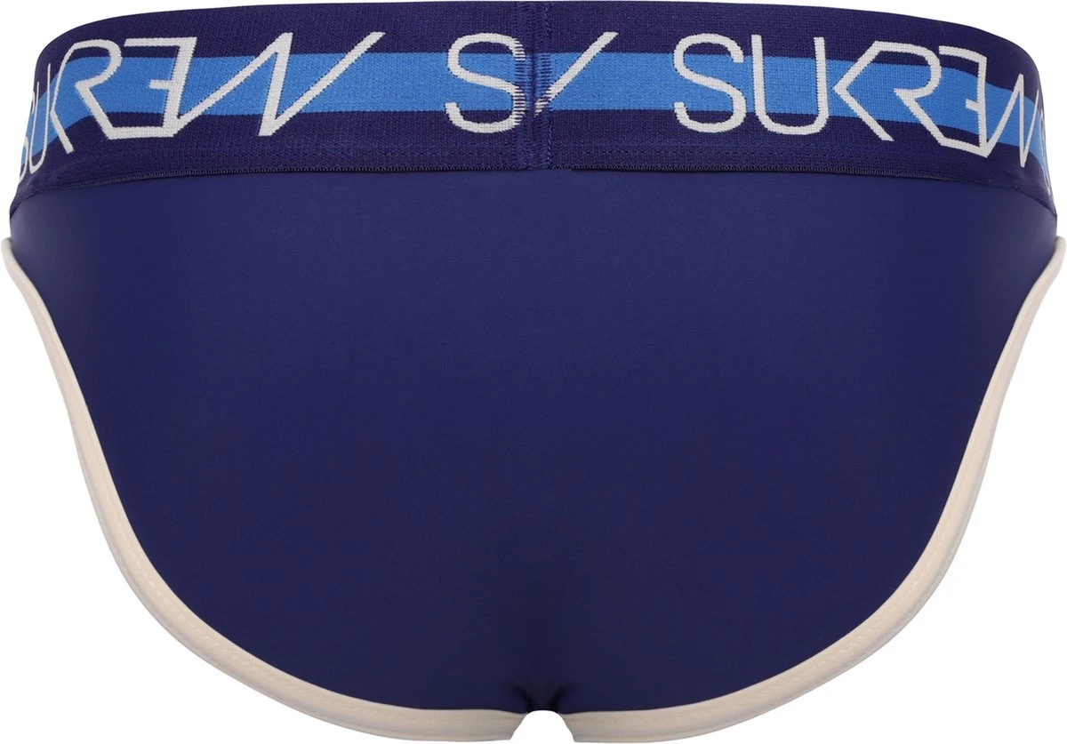 Sukrew Classic Slip Navy/Cream - Maat M - Heren Ondergoed - Onderbroek Met Grote Pouch 4 Sukrew Classic Slip Navy/Cream - Maat M - Heren Ondergoed - Onderbroek Met Grote Pouch – Image 2