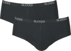 Sloggi Men Basic Heren Midi Slip - 2-pack - Zwart - Maat L