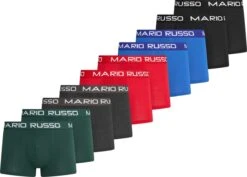 Mario Russo - Heren Onderbroeken 10-Pack Basic Boxers - Multi - Maat M