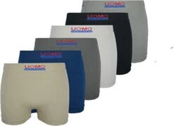 Merkloos Heren Boxershorts Uomo Naadloos 6 Stuks ( M-L )