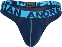 Andrew Christian Happy String Navy Blauw - Maat L - Heren Ondergoed - Herenstring