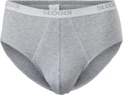 Merkloos Soldes 38 Sloggi Men Basic Heren Midi Slip - 2-pack - Grey Marle - Maat L