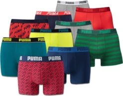 Puma Boxershorts 10-Pack Verrassingspakket - Hussel/Mixed Heren Boxers Pakket - Maat L