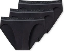 Schiesser Uncover Heren Rio-Slip - Zwart - 3-Pack - Maat XL
