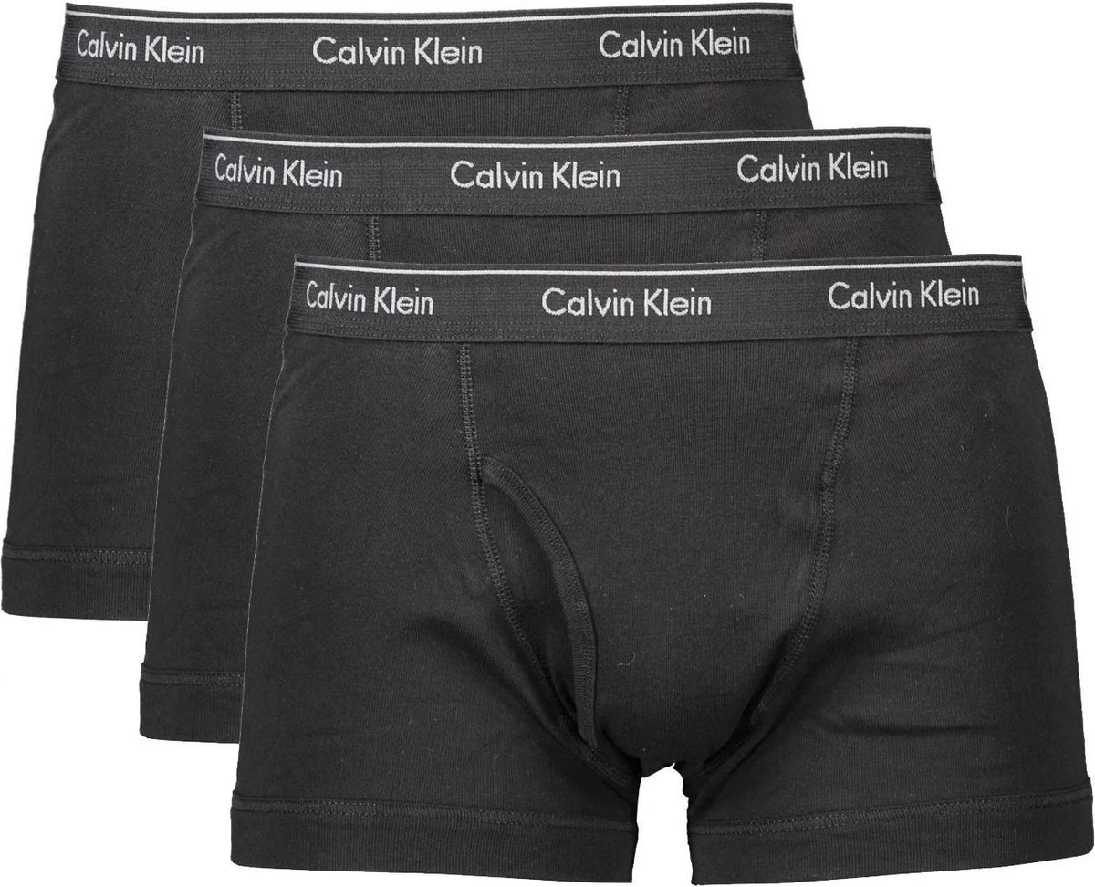 Calvin Klein Trunks (3-pack) - Heren Boxer Normale Lengte Met Gulp - Zwart - Wit - Grijs - Maat: L 8 Calvin Klein Trunks (3-pack) - Heren Boxer Normale Lengte Met Gulp - Zwart - Wit - Grijs - Maat: L – Image 6