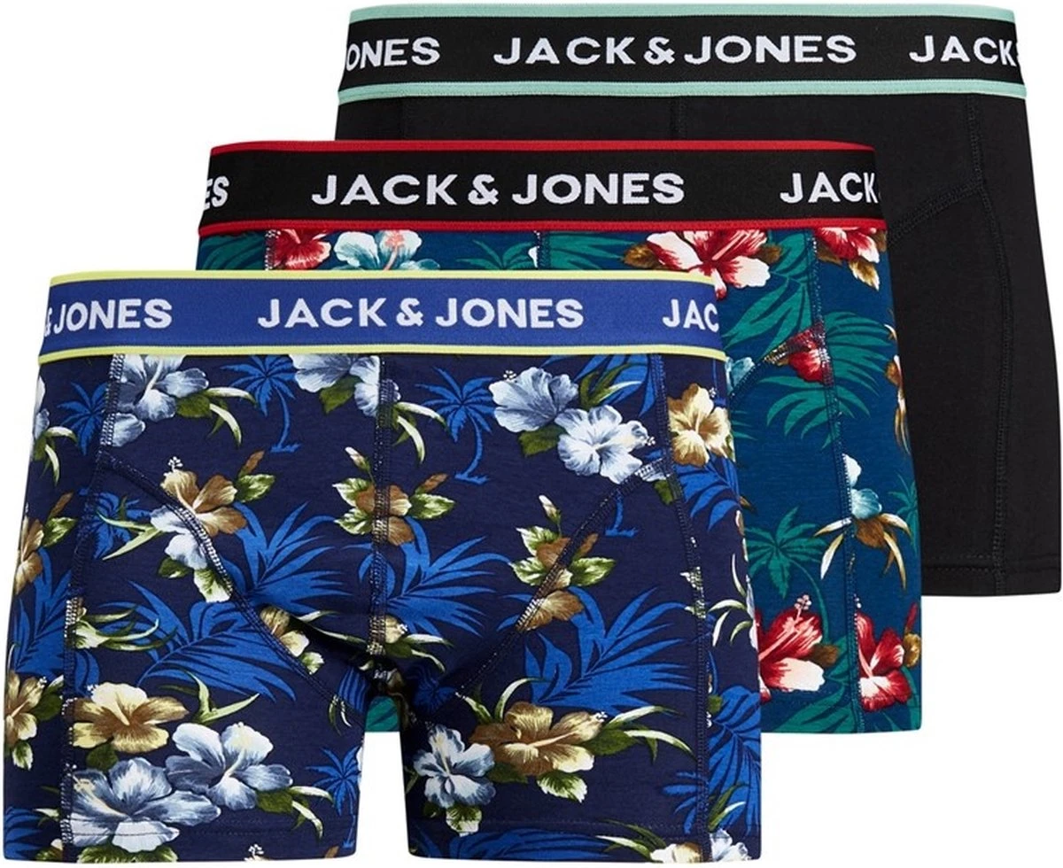 JACK&JONES JACFLOWER TRUNKS 3 PACK.NOOS Heren Onderbroek - Maat L 3 JACK&JONES JACFLOWER TRUNKS 3 PACK.NOOS Heren Onderbroek - Maat L