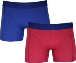 Sapph Boxershort Heren - Vince- Microvezel - 2pack - Blauw/Fuchia - XL