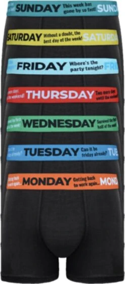 Heren Boxershorts Katoen Maandag T/m Zondag - 7-Pack - Maat M -Merkloos Soldes 527x1200
