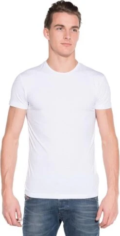 Garage 201 - Bodyfit T-shirt Ronde Hals Korte Mouw Wit XL 95% Katoen 5% Elastan 33 Garage 201 - Bodyfit T-shirt Ronde Hals Korte Mouw Wit XL 95% Katoen 5% Elastan -Merkloos Soldes 610x1200 1