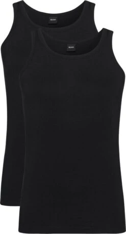 2-pack: Hugo Boss Stretch Singlets Slim Fit - O-hals - Zwart - Maat XXL -Merkloos Soldes 645x1200