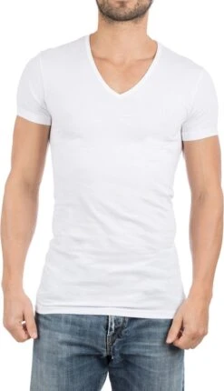 Alan Red - Dean V-Hals T-Shirt Wit (2Pack) - Maat M - Slim-fit -Merkloos Soldes 690x1200 2