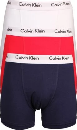 Calvin Klein Boxershorts - Heren - 3-pack - Wit/Blauw/Rood - Maat M -Merkloos Soldes 712x1200