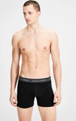 JACK&JONES JACWAISTBAND TRUNKS 3 PACK NOOS Heren Onderbroek - Maat L -Merkloos Soldes 752x1200