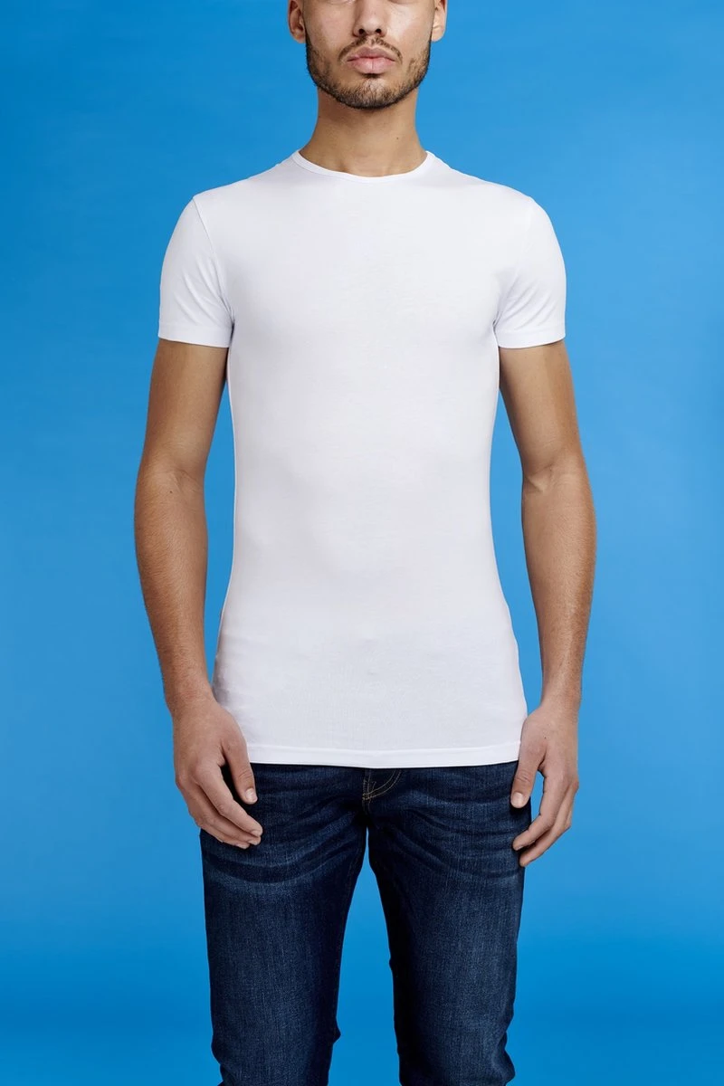 Garage 201 - Bodyfit T-shirt Ronde Hals Korte Mouw Wit L 95% Katoen 5% Elastan 13 Garage 201 - Bodyfit T-shirt Ronde Hals Korte Mouw Wit L 95% Katoen 5% Elastan – Image 11