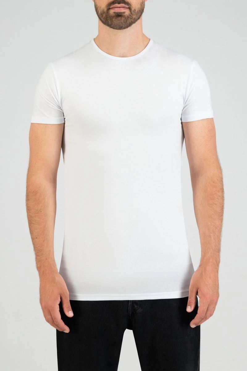 Slater 6500 - Stretch 2-pack T-shirt Ronde Hals Korte Mouw Wit L 95% Organisch Katoen 5% Elastan 4 Slater 6500 - Stretch 2-pack T-shirt Ronde Hals Korte Mouw Wit L 95% Organisch Katoen 5% Elastan – Image 2