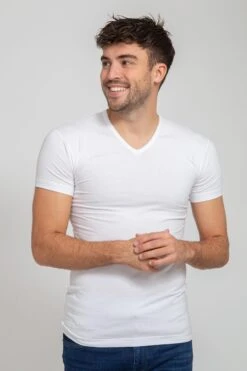 Suitable - T-shirt Wit V-hals Vita 2 Pack - Maat L - Modern-fit -Merkloos Soldes 800x1200 68