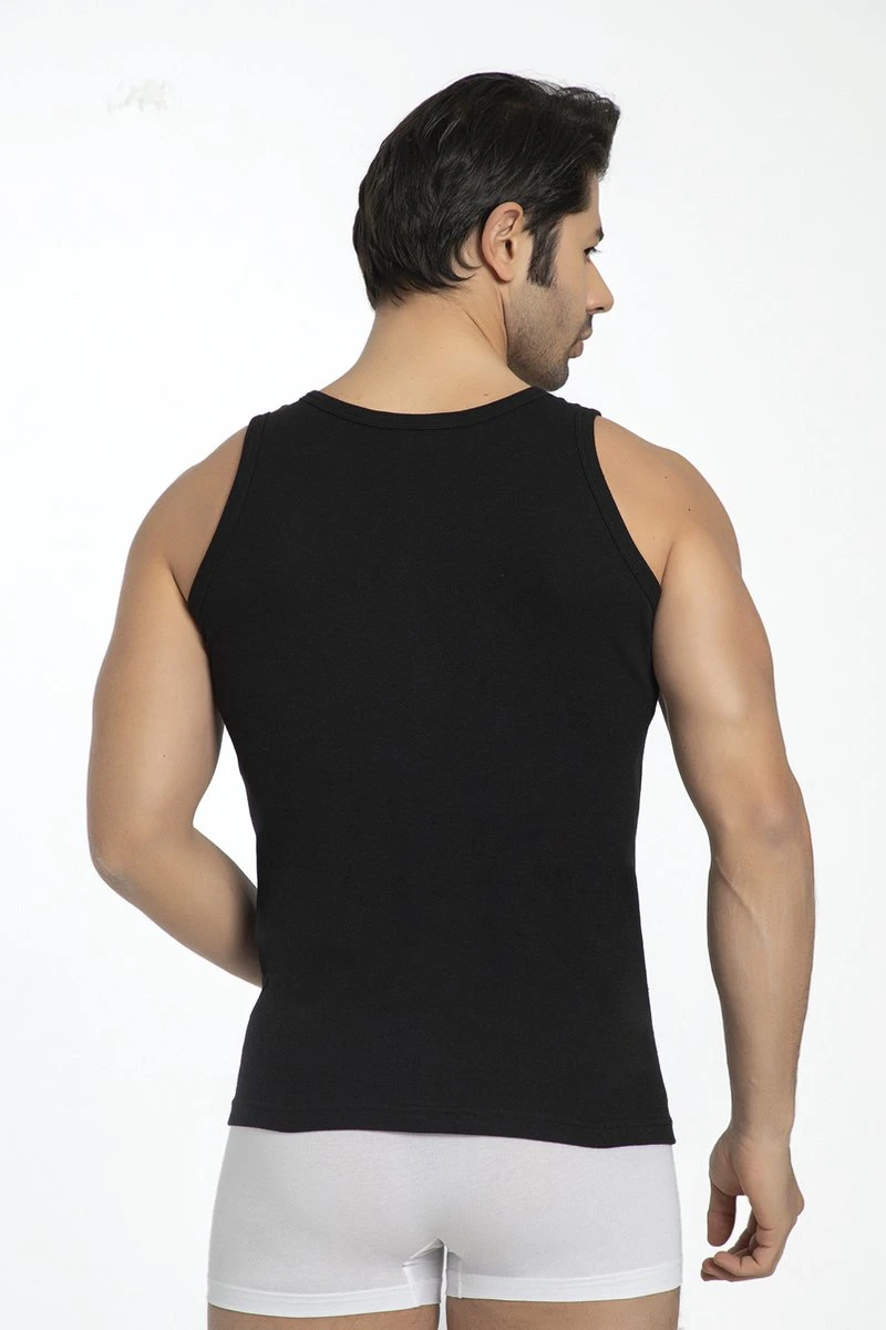SPRUCE UP - Onderhemden - Hemden Heren - Onderhemd Heren - Ribstof - Zwart - 100% Katoen - Tanktop Heren - Mouwloos - Heren Ondergoed - Ronde Hals - Maat L 6 SPRUCE UP - Onderhemden - Hemden Heren - Onderhemd Heren - Ribstof - Zwart - 100% Katoen - Tanktop Heren - Mouwloos - Heren Ondergoed - Ronde Hals - Maat L – Image 4