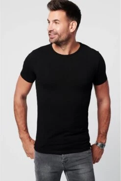 SKOT Fashion Duurzaam T-shirt Heren Round Neck Black 2-pack - Zwart - Maat XL -Merkloos Soldes 802x1200 1