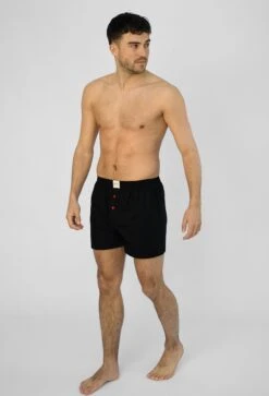 Phil & Co Wijde Boxershorts Heren Geweven Katoen Effen Zwart 3-Pack - Maat 4XL - Losse Boxershort Heren -Merkloos Soldes 816x1200 1