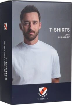 Suitable - T-Shirt Wit Hoge O-hals Obra 2-Pack - Maat L - Regular-fit -Merkloos Soldes 821x1200 3