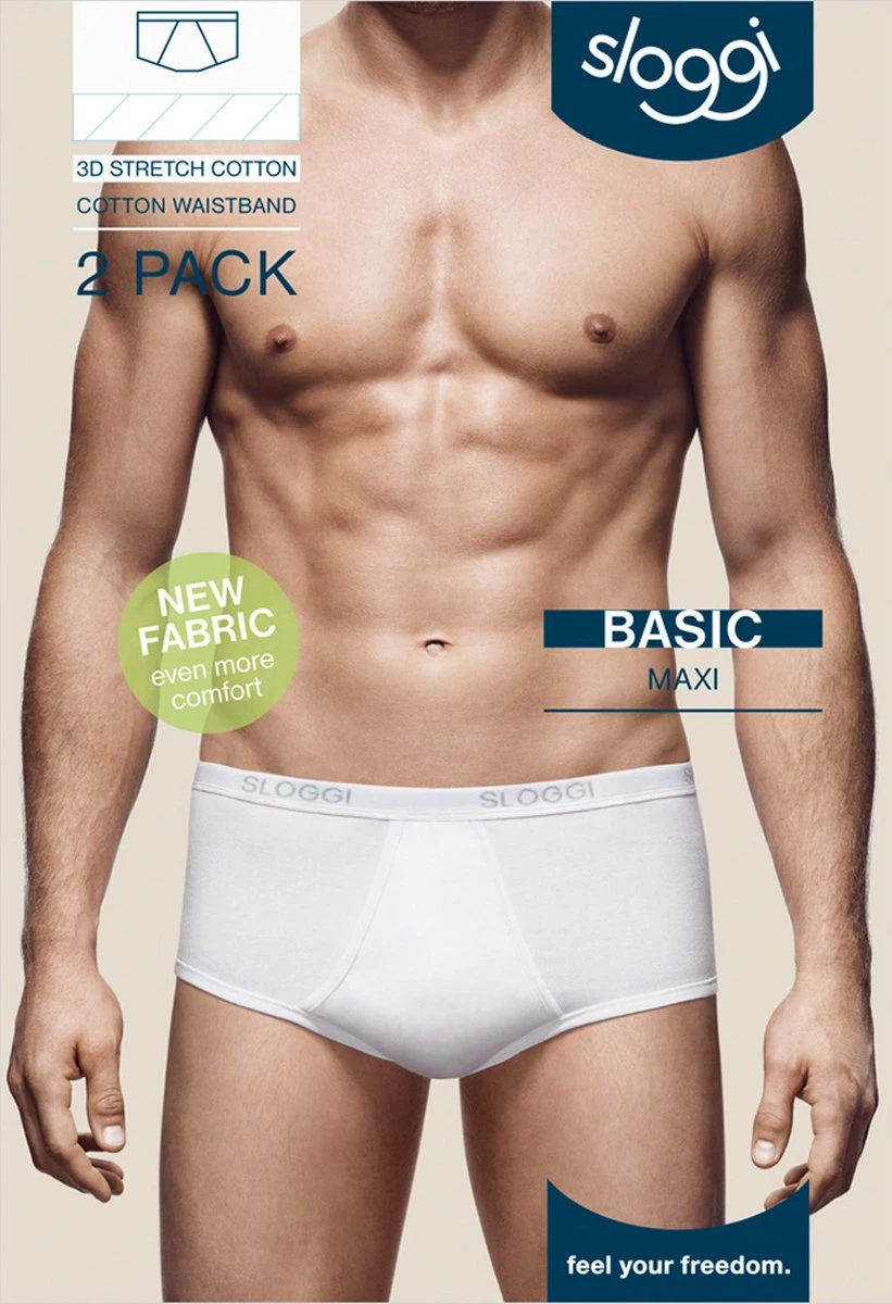 Sloggi Men Basic Heren Maxi Slip - 2-pack - Wit - Maat L 8 Sloggi Men Basic Heren Maxi Slip - 2-pack - Wit - Maat L – Image 7