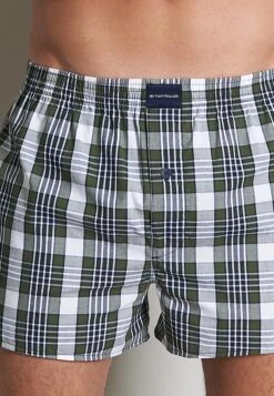 TOM TAILOR Heren Boxershorts Geweven Wijd Model Met Gulp (2-pack) - Donkergroen Geruit - Maat: XL -Merkloos Soldes 831x1200 3
