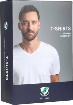 Suitable - V Hals Bamboe T-Shirt Heren 2-Pack - Modern-fit Maat L - Duurzaam -Merkloos Soldes 836x1200