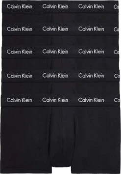 Calvin Klein Low Rise Trunks (5-pack) - Lage Korte Boxers - Zwart Met Zwarte Tailleband - Maat: L -Merkloos Soldes 838x1200 4