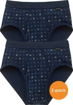 Schiesser Cotton Essentials Heren Slip - 2P - Navy - Maat L