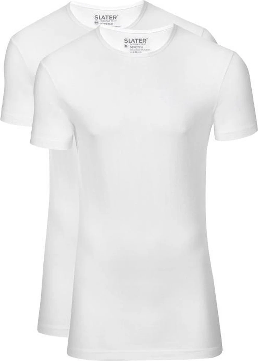 Slater 6500 - Stretch 2-pack T-shirt Ronde Hals Korte Mouw Wit L 95% Organisch Katoen 5% Elastan 15 Slater 6500 - Stretch 2-pack T-shirt Ronde Hals Korte Mouw Wit L 95% Organisch Katoen 5% Elastan – Image 13