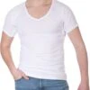 ConfidenceForAll® Heren Premium Anti Zweet Shirt Met Ingenaaide Okselpads - Zijdezacht Modal En Verkoelend Katoen - Maat L V-hals Wit -Merkloos Soldes 882x1200 1