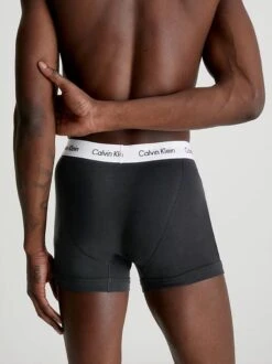 Calvin Klein Trunks (3-pack) - Heren Boxers Normale Lengte - Zwart Met Gekleurde Tailleband - Maat: M -Merkloos Soldes 899x1200 5