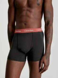 Calvin Klein Trunks (3-pack) - Heren Boxers Normale Lengte - Zwart Met Gekleurde Tailleband - Maat: L -Merkloos Soldes 899x1200 8