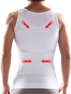 Merkloos Corrigerend Hemd Mannen - Body Buik Shapewear Shirt - Figuurcorrigerend Correctie Ondershirt - Slim Waist Shaper - Mouwloos Onderhemd - Wit Medium -Merkloos Soldes 900x1200 119