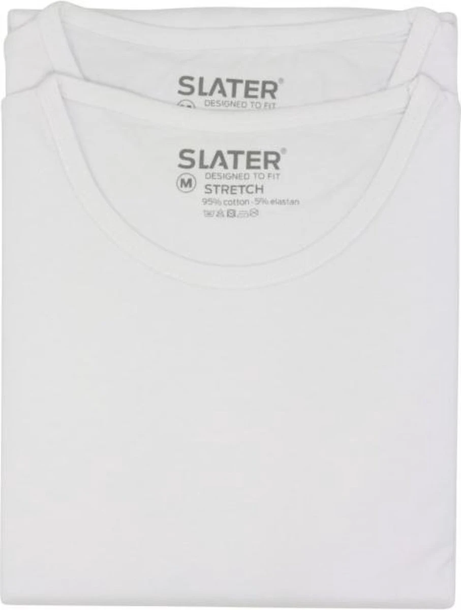 Slater 6500 - Stretch 2-pack T-shirt Ronde Hals Korte Mouw Wit L 95% Organisch Katoen 5% Elastan 14 Slater 6500 - Stretch 2-pack T-shirt Ronde Hals Korte Mouw Wit L 95% Organisch Katoen 5% Elastan – Image 12