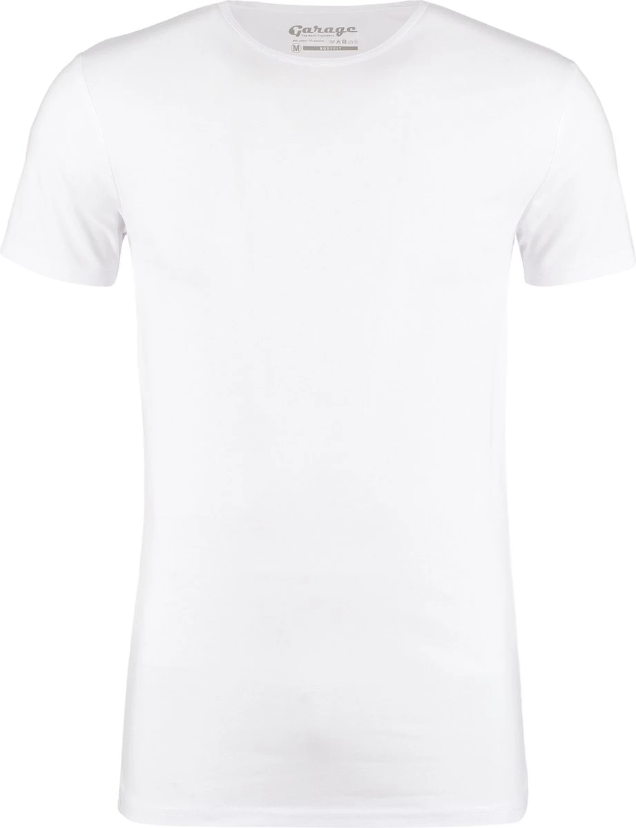 Garage 201 - Bodyfit T-shirt Ronde Hals Korte Mouw Wit XL 95% Katoen 5% Elastan 18 Garage 201 - Bodyfit T-shirt Ronde Hals Korte Mouw Wit XL 95% Katoen 5% Elastan – Image 16