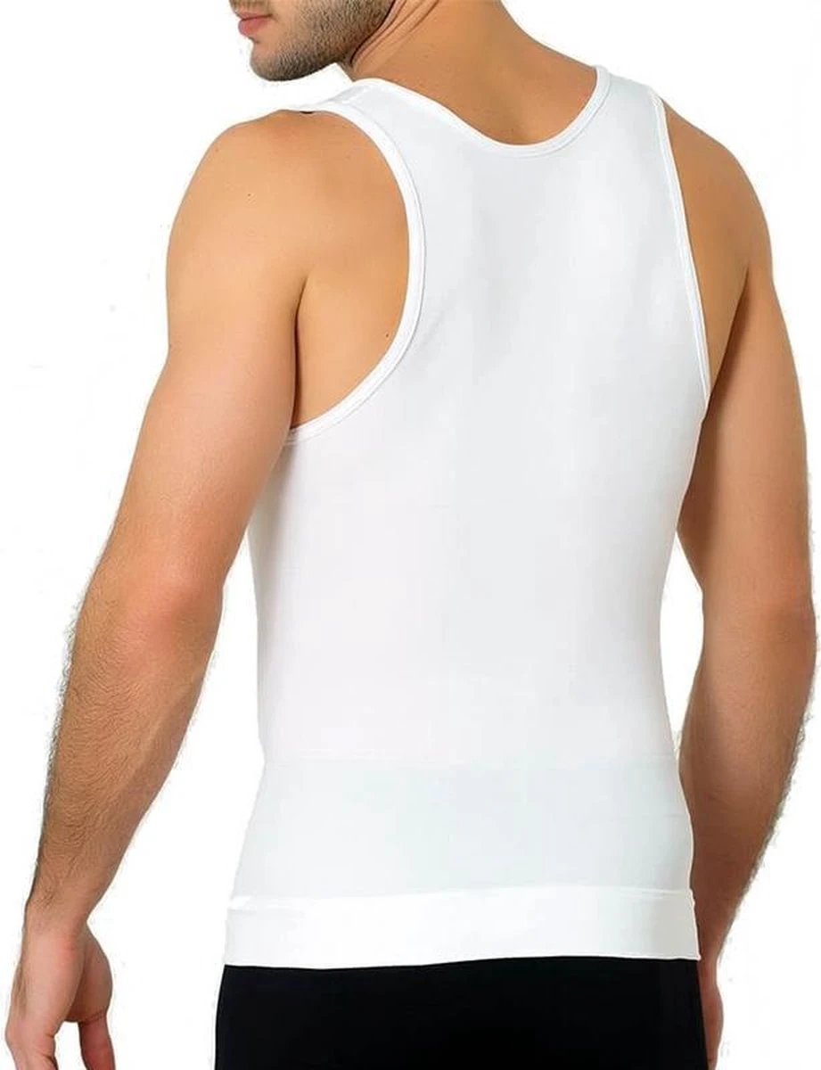 Linorie Corrigerend Shirt Mannen Shapewear Hemd - Wit - XL 4 Linorie Corrigerend Shirt Mannen Shapewear Hemd - Wit - XL – Image 2