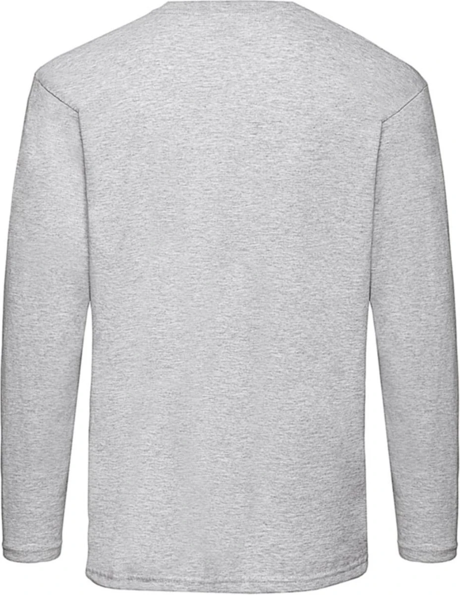 2 Pack Fruit Of The Loom Value Weight Longsleeve T-shirt Heather Grey Maat L 5 2 Pack Fruit Of The Loom Value Weight Longsleeve T-shirt Heather Grey Maat L – Image 3