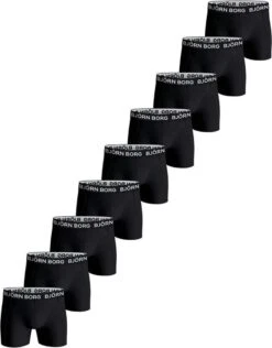 Björn Borg Boxershort Essential - Onderbroeken - Boxer - 9 Stuks - Heren - Maat L - Zwart