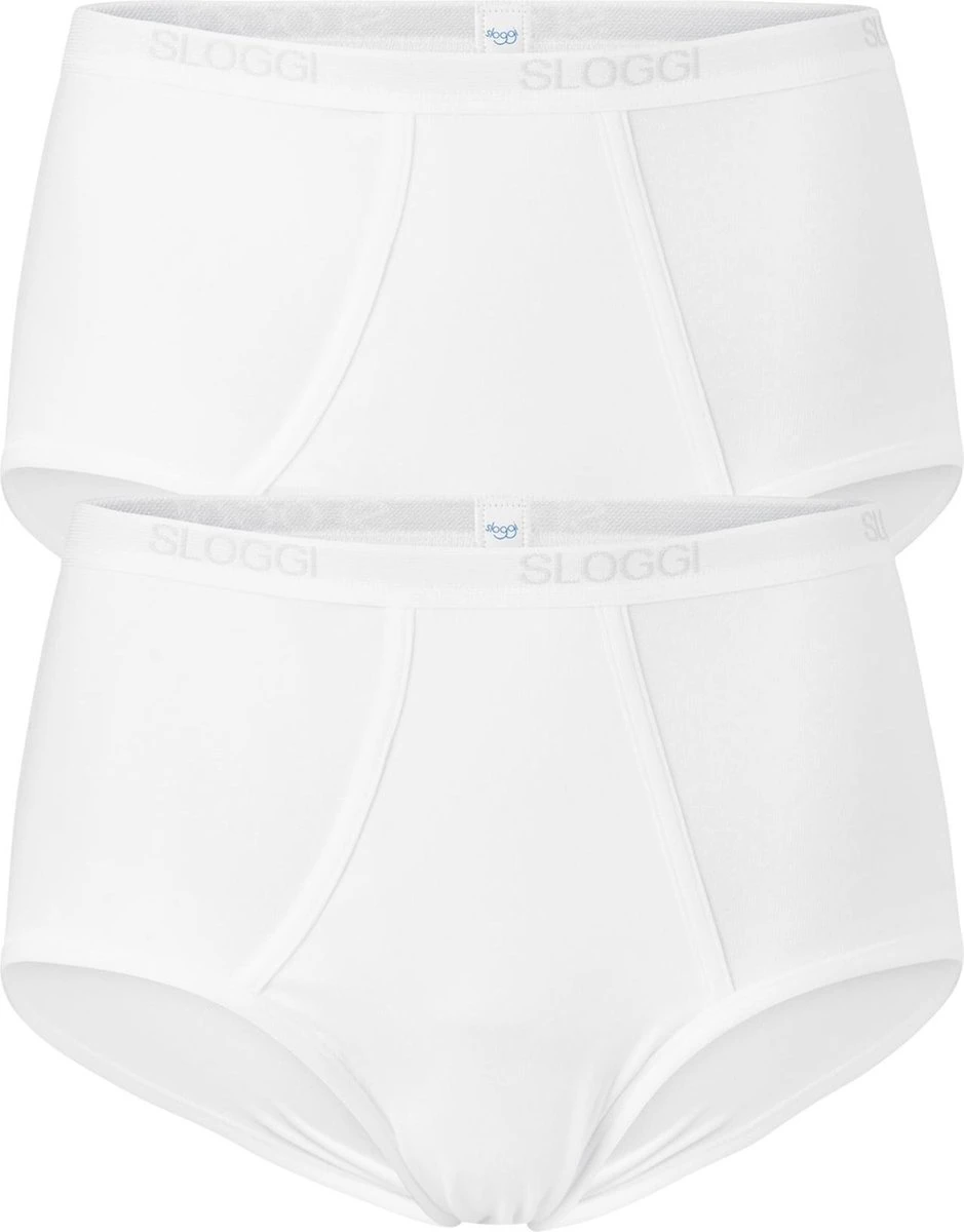 Sloggi Men Basic Heren Maxi Slip - 2-pack - Wit - Maat L 2 Sloggi Men Basic Heren Maxi Slip - 2-pack - Wit - Maat L