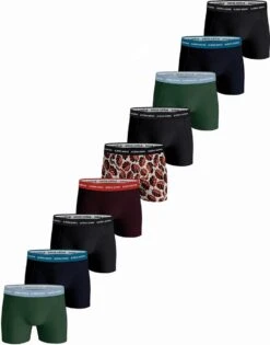Björn Borg Boxershorts Essential (9 Pack) - Cotton Stretch Boxers Normale Lengte - Zwart - Groen - Blauw En Print - Maat: XL -Merkloos Soldes 941x1200