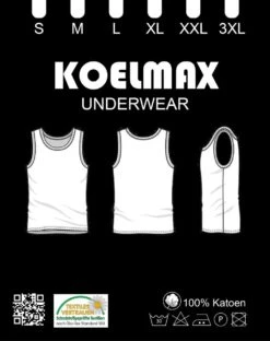 Merkloos Heren Onderhemd - Zwart - 2 Pack - Maat M -Merkloos Soldes 949x1200 3