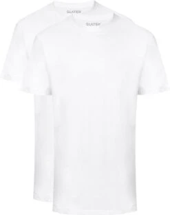 Slater 2500 - BASIC 2-pack T-shirt Ronde Hals Korte Mouw Wit XL 100% Katoen -Merkloos Soldes 950x1200 1