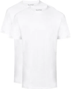 Slater 2500 - BASIC 2-pack T-shirt Ronde Hals Korte Mouw Wit L 100% Katoen -Merkloos Soldes 952x1200 4