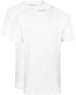 Slater 2500 - BASIC 2-pack T-shirt Ronde Hals Korte Mouw Wit L 100% Katoen -Merkloos Soldes 952x1200 5