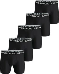 Björn Borg - Heren Onderbroeken 5-Pack Performance Boxers - Zwart - Maat XXL -Merkloos Soldes 954x1200