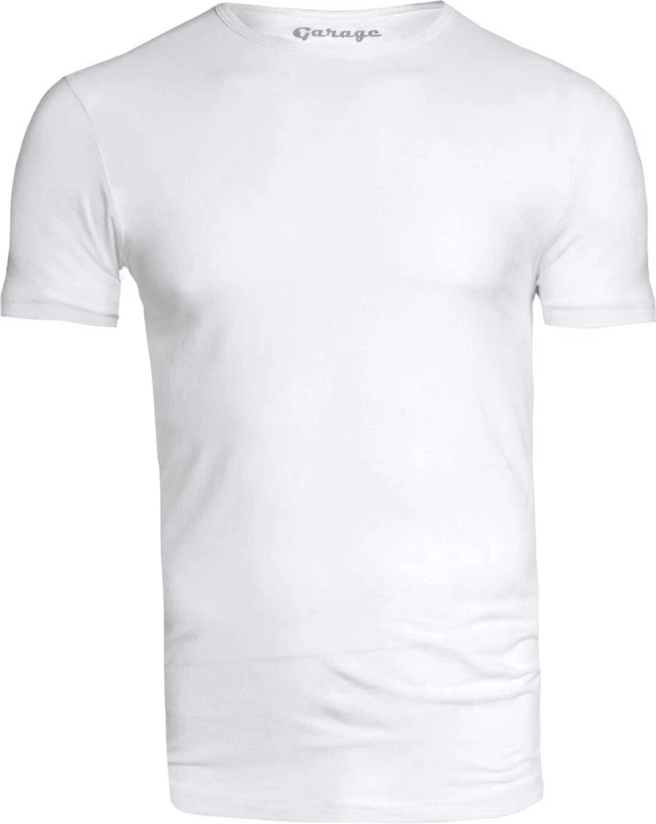 Garage 201 - Bodyfit T-shirt Ronde Hals Korte Mouw Wit XL 95% Katoen 5% Elastan 14 Garage 201 - Bodyfit T-shirt Ronde Hals Korte Mouw Wit XL 95% Katoen 5% Elastan – Image 12