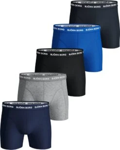 Bjorn Borg Onderbroek - 5P - Mannen - Zwart/grijs/blauw - Maat S
