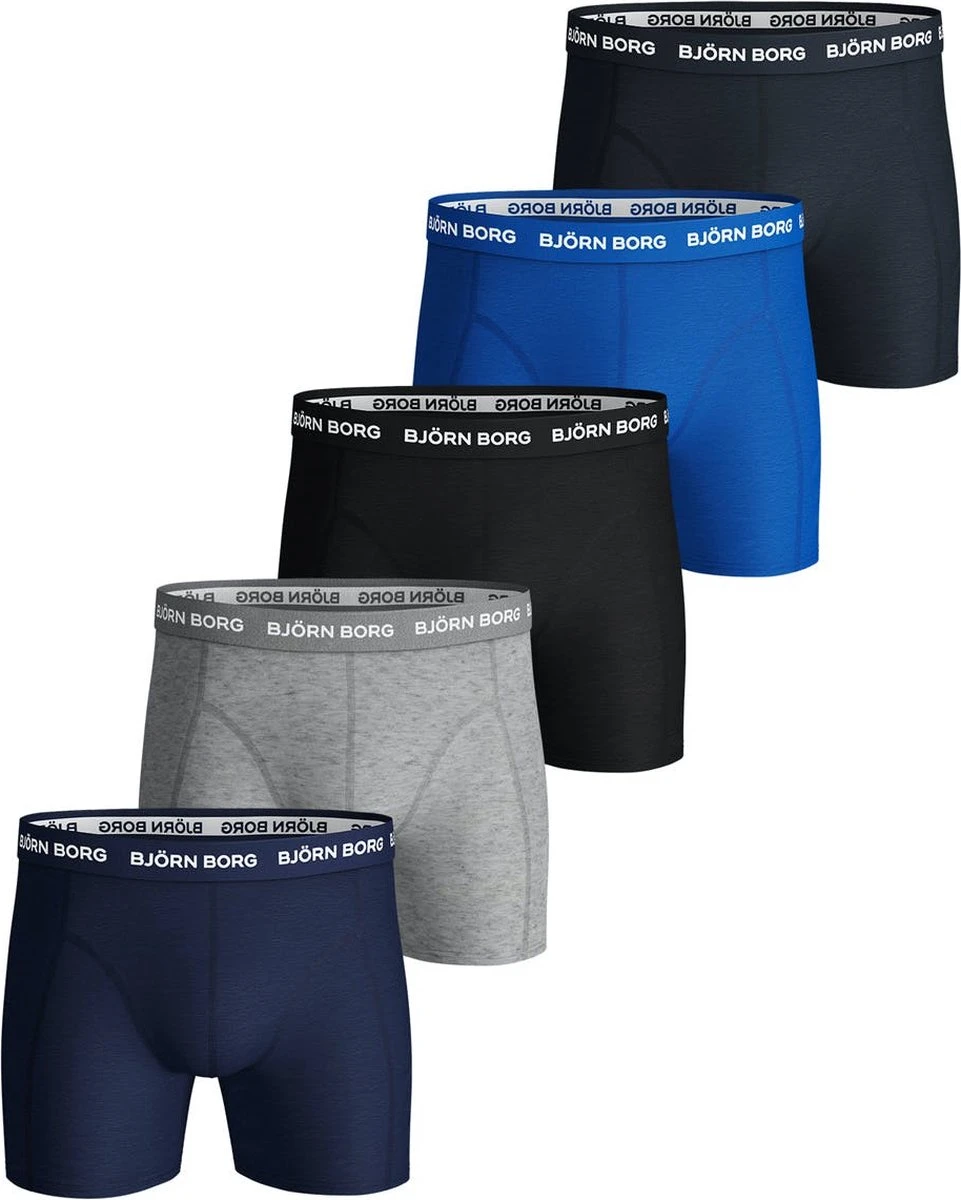 Bjorn Borg Onderbroek - 5P - Mannen - Zwart/grijs/blauw - Maat S 3 Bjorn Borg Onderbroek - 5P - Mannen - Zwart/grijs/blauw - Maat S