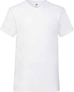 5 Pack Witte Shirts Fruit Of The Loom V-hals Maat M